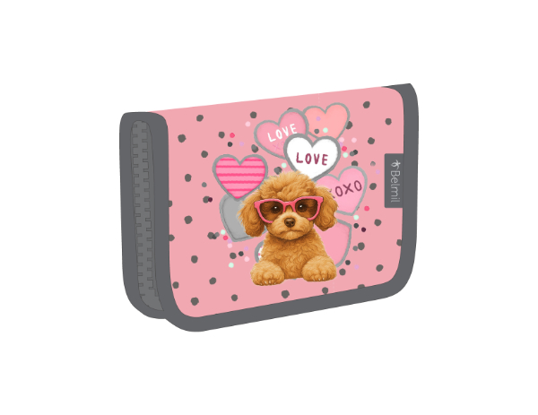 335-72 Pink Heart Puppy Belmil pernica flip 335-72 ružičasta Pink heart puppy
