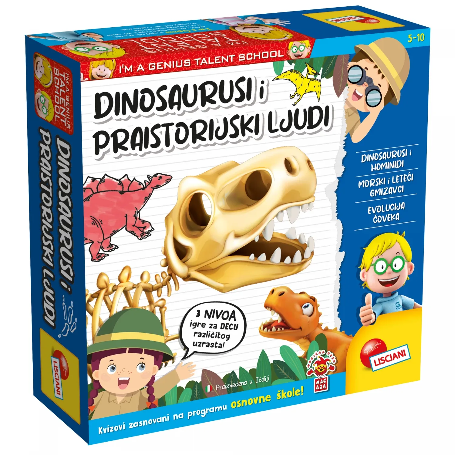 DINOSAURUSI I PRAISTORIJSKI LJUDI EDUKATIVNA IGRA NA SRPSKOM MAGAZA Dinosaurus i praistorijski ljudi edukativna igra Magaza sa motivom praistorije