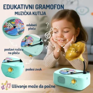 Edukativna igra gramofon Magaza sa šarenim pločama